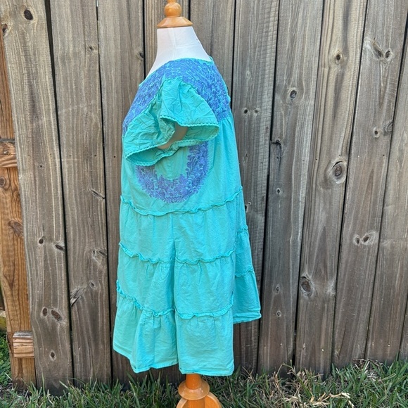 J. Marie embroidered a-line mini dress, size Large - Picture 4 of 8